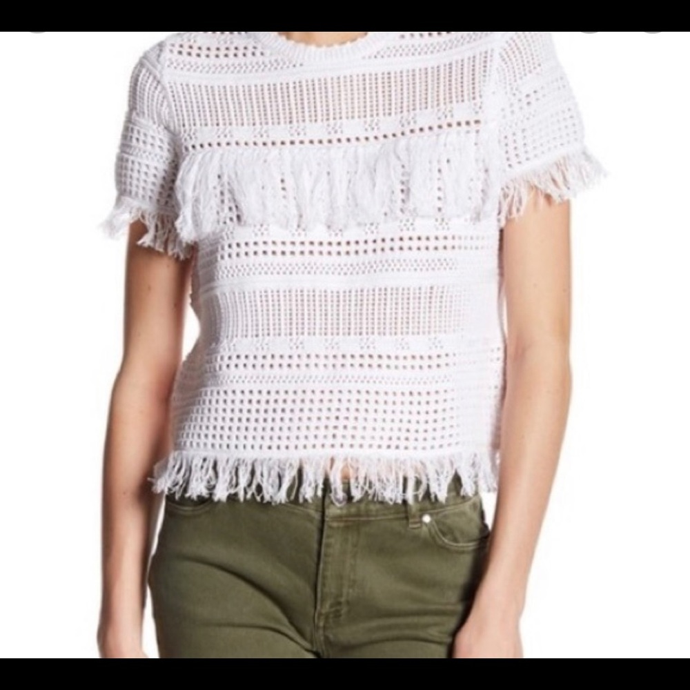 Rebecca minkoff white sweater top